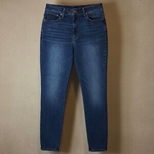 J.Crew Womens Curvy High Rise Skinny Jeans Dark Wash Denim Size 10/31" Trendy